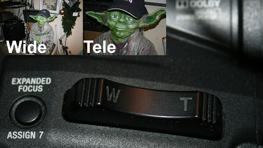 Gebruik wide of tele lens